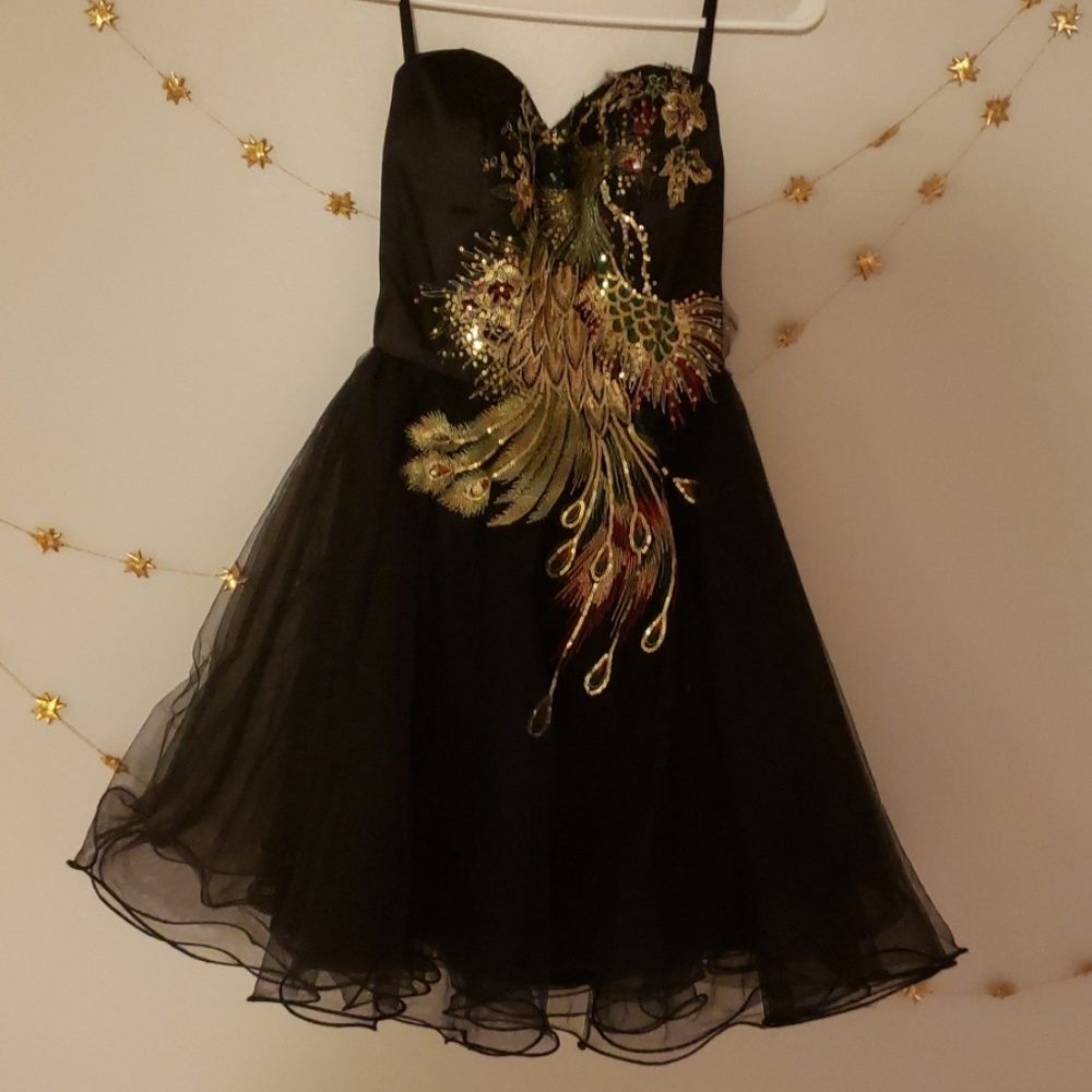 Modcloth formal peacock dress